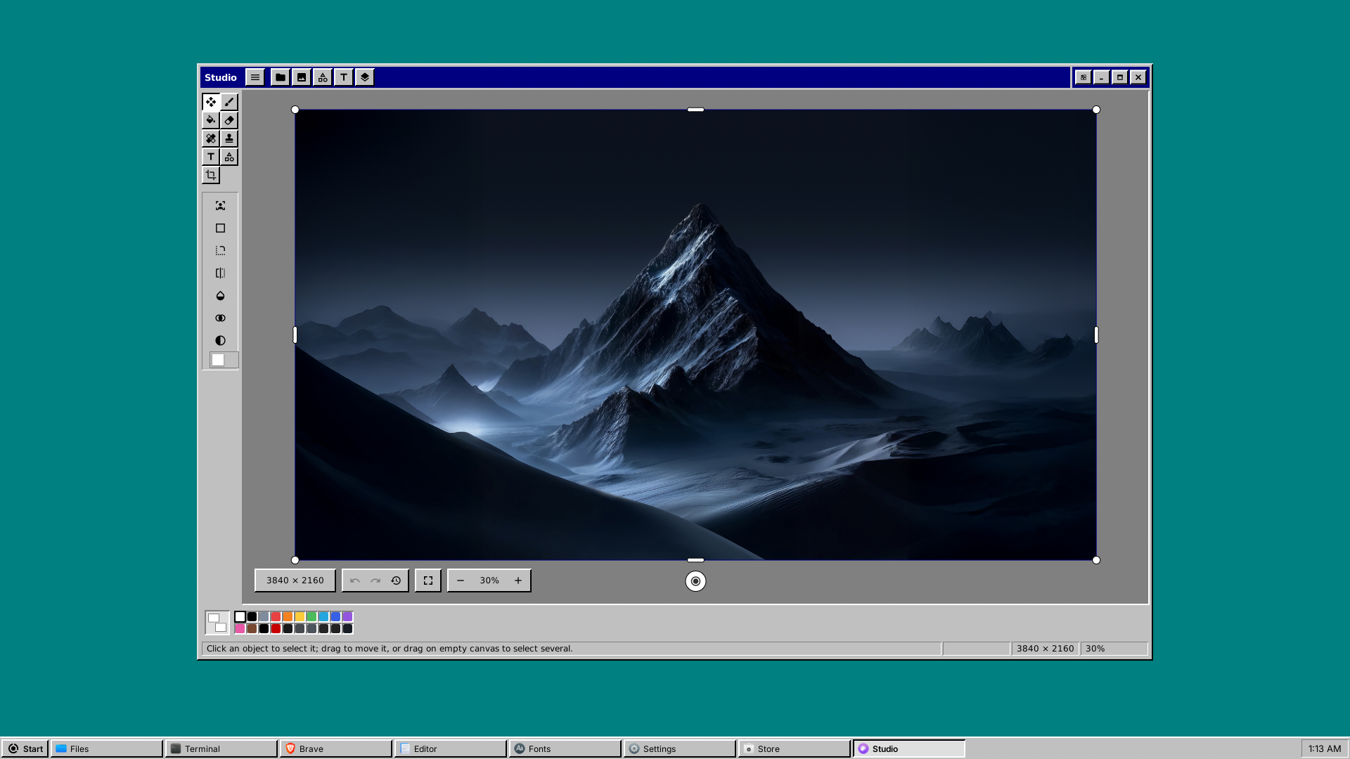 Studio on the DivisionOS desktop in the Ex95 theme
